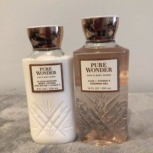 NEW Bath & Body Works *PURE WONDER* Duo GIFT SET Body Lotion & Shower Gel